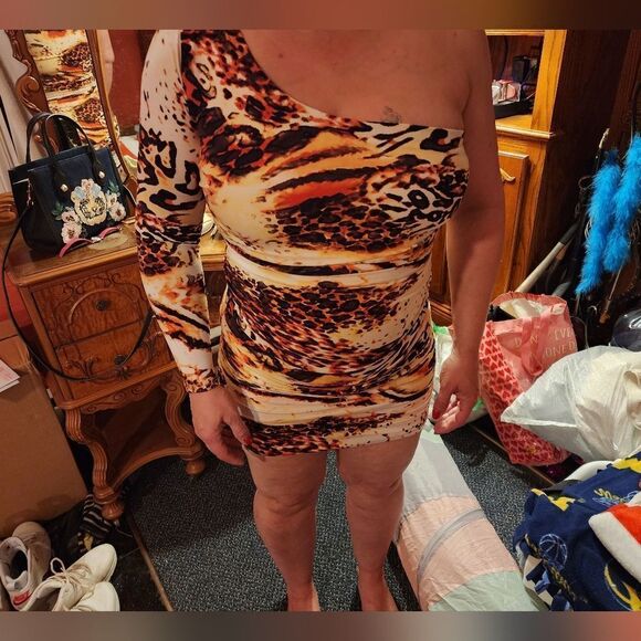 Animal Print Mini Dress Cat Costume Bought @ Detroit Casino 2010 For Eminem 🔥 - Picture 3 of 3
